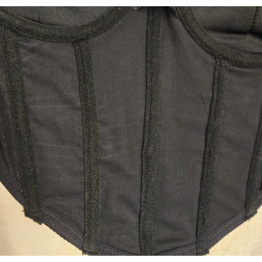 Black Lace Bustier Structured Longline Bra Top with Hook and Eye Closure XS - Picture 7 of 9
